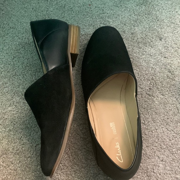 Clarks Pure Tone Black Combi flats - Picture 1 of 1
